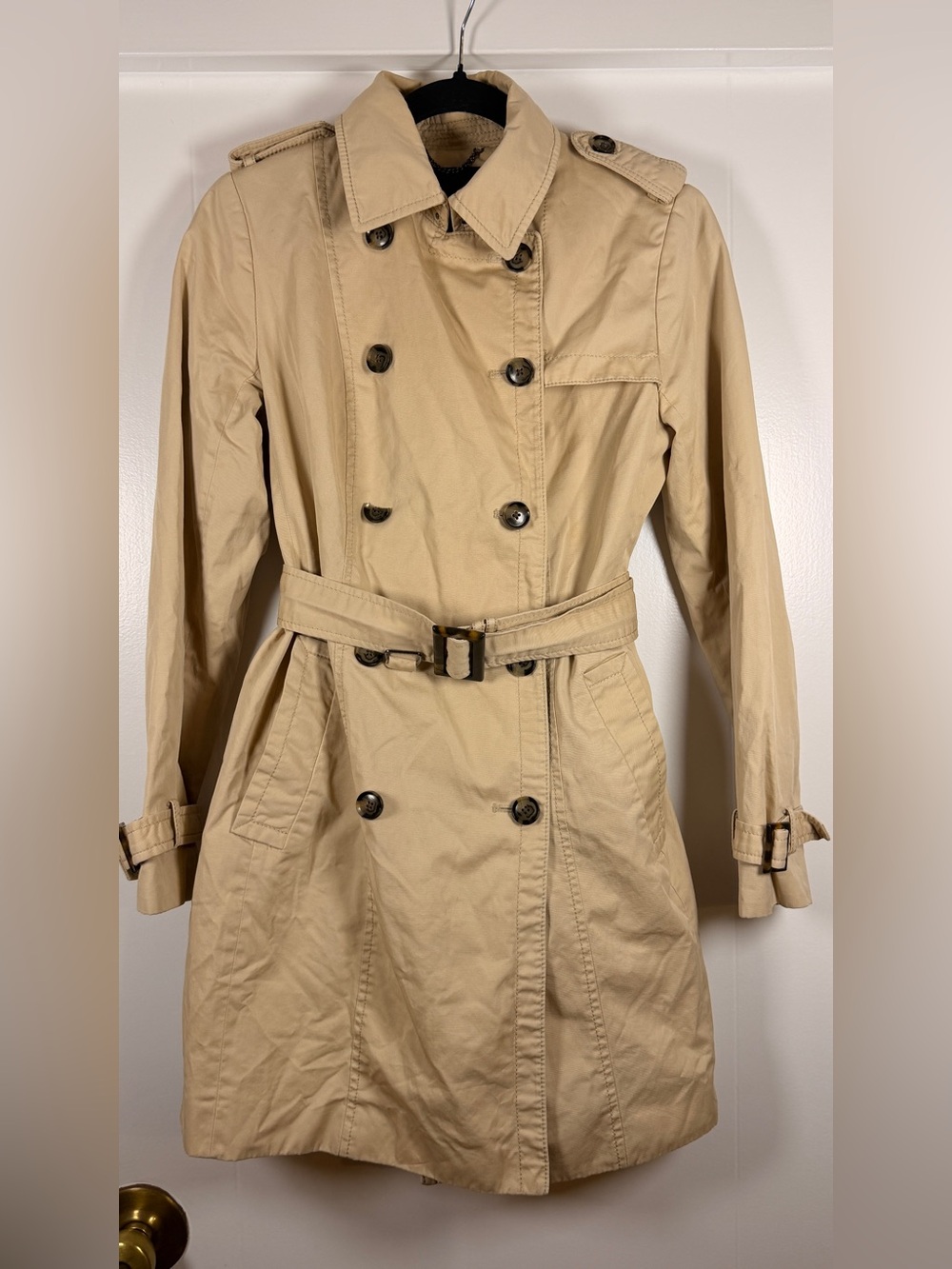 Banana Republic Women’s Classic Double-Breasted Trench Coat in Khaki